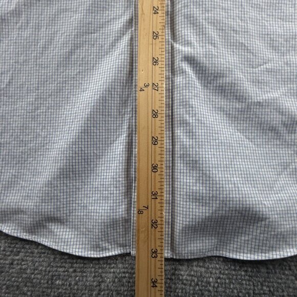 Brooks Brothers Button-Down Cotton 18 4/5 Regent Check Blue Non-Iron Shirt Men - Picture 6 of 14